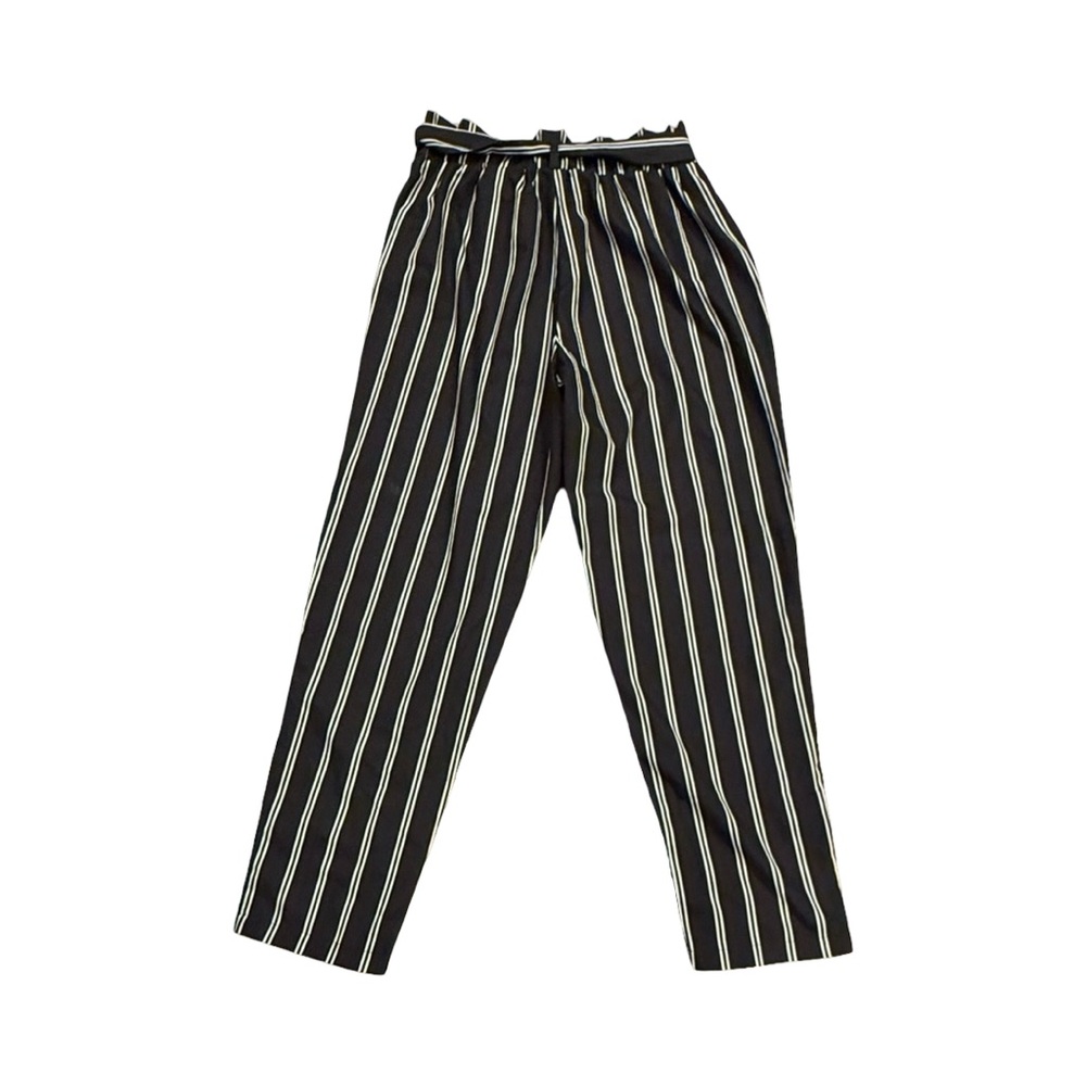 Black and White Striped Women's Pants - Picture 2 of 5